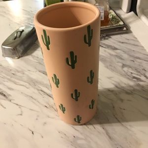 Ceramic cactus container